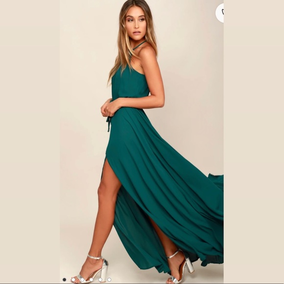 Fabulous Lulus halter neck chiffon maxi dress - Picture 2 of 11